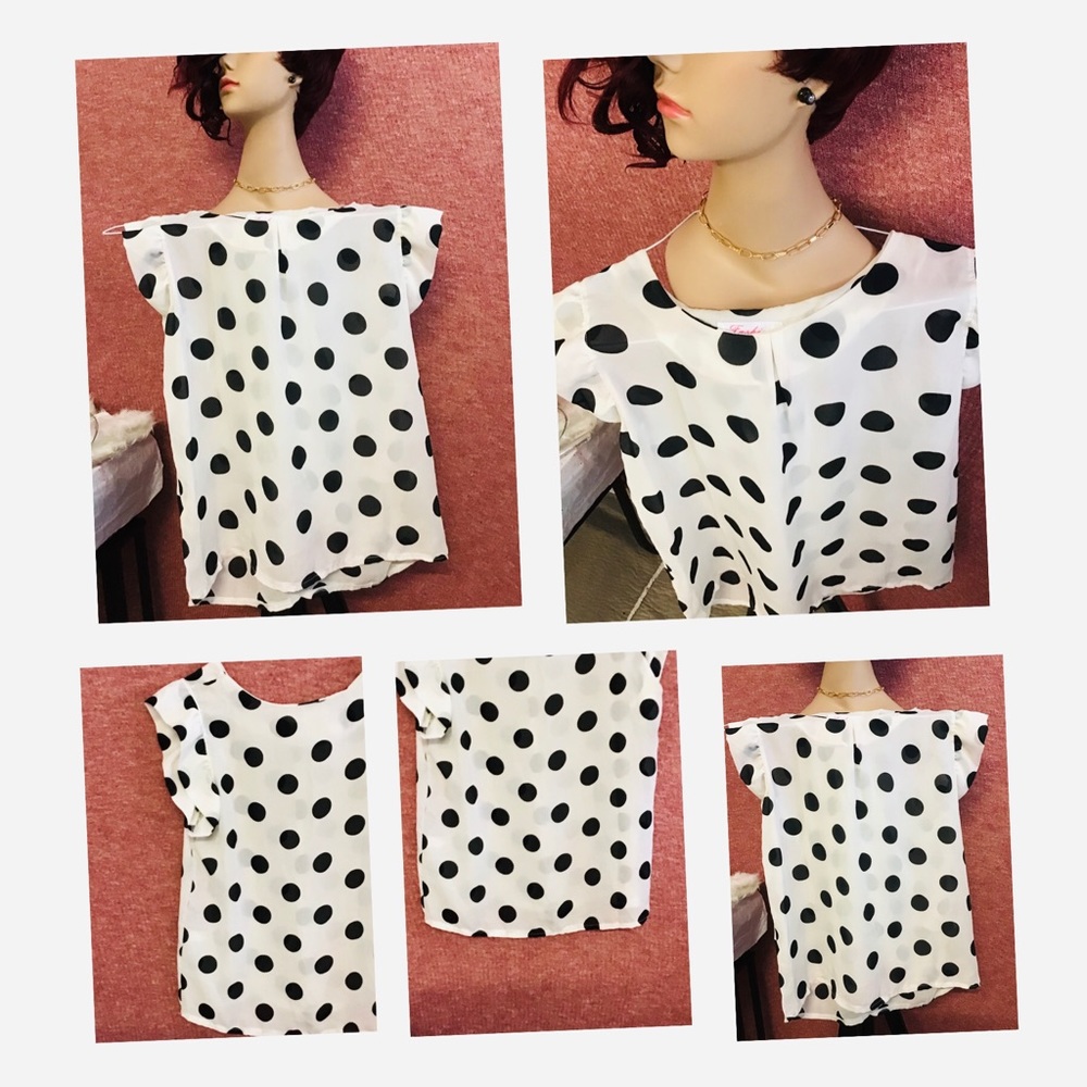 Women light work Blouses Polkadot new without tag